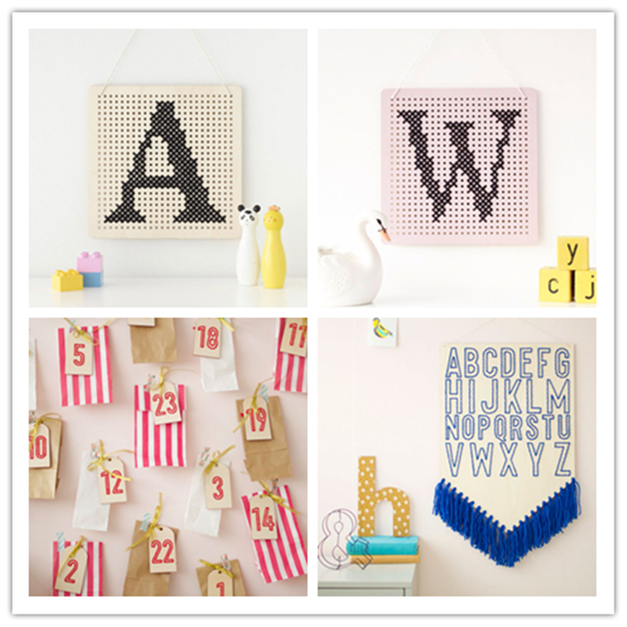 激光切割機切割木質十字繡飾品,激光切割木質十字繡飾品