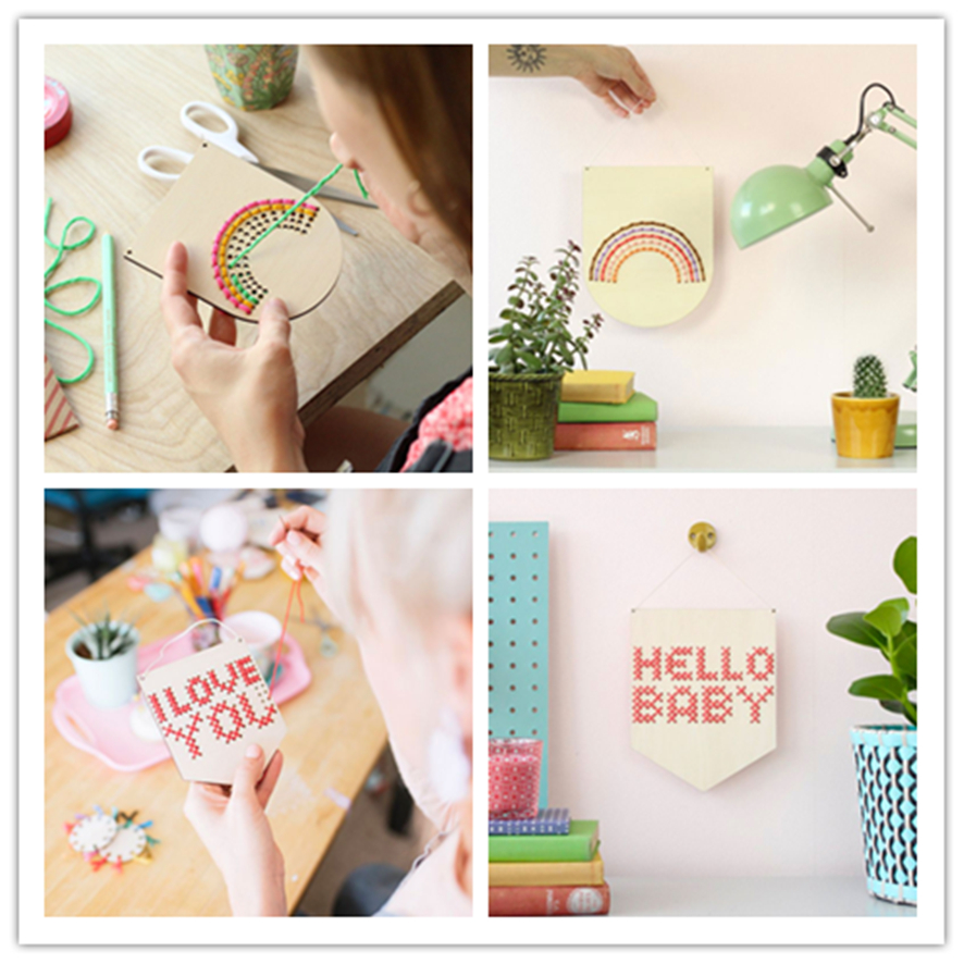 激光切割機切割木質十字繡飾品,激光切割木質十字繡飾品