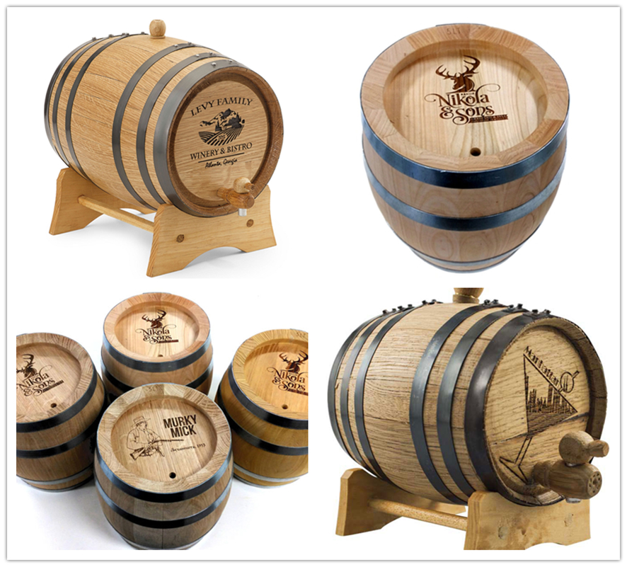 橡木桶激光雕刻,木桶激光雕刻機