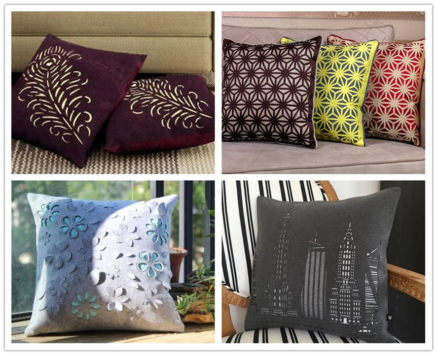 情人節激光切割打標抱枕