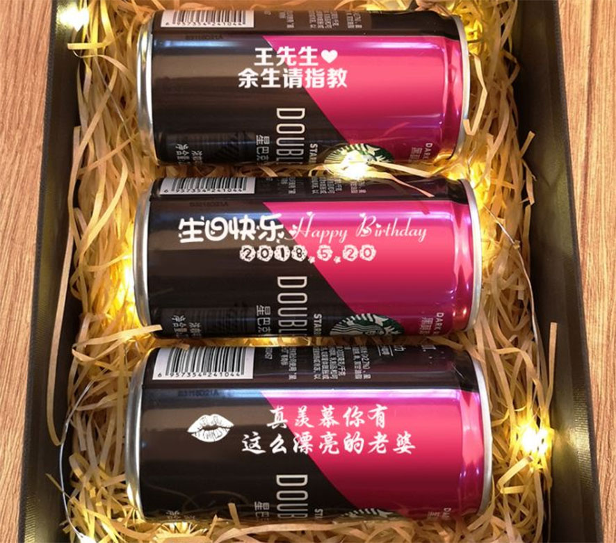 飲料罐激光雕刻，小型激光雕刻機，擺地攤賣什么