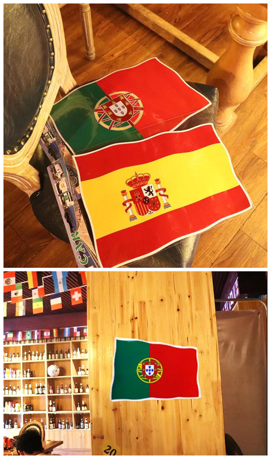 激光切割不干膠國旗貼