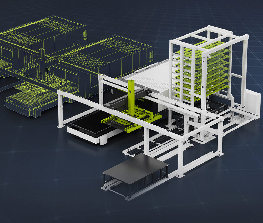 激光切割機(jī)全自動(dòng)上下料,全自動(dòng)上下料系統(tǒng)