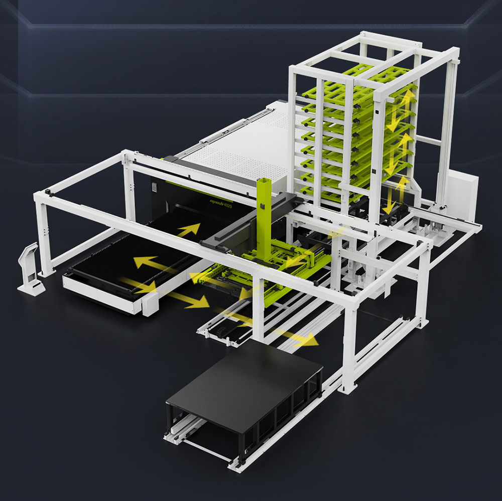 激光切割機(jī)全自動(dòng)上下料,全自動(dòng)上下料系統(tǒng)