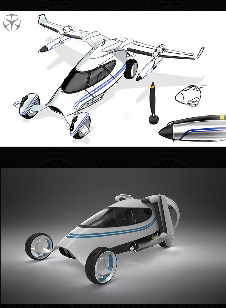 陸空飛行器概念車“犀?！?3D建模、設(shè)計(jì)流程與模型庫(kù)開發(fā)